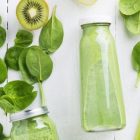 Green juice and green vegetables