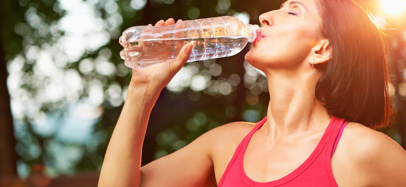 Woman drinking water