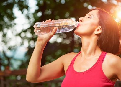 Woman drinking water