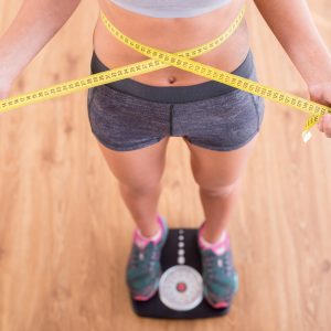Woman on scales
