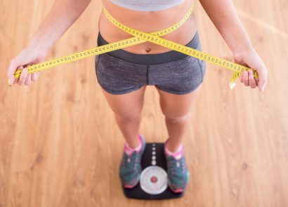 Woman on scales