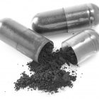 Charcoal in the form of a powder to whiten teeth