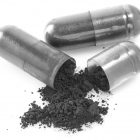 Charcoal in the form of a powder to whiten teeth