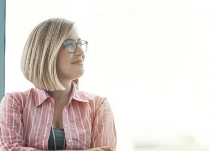 Woman wearing office clothes