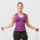 Woman using skipping rope