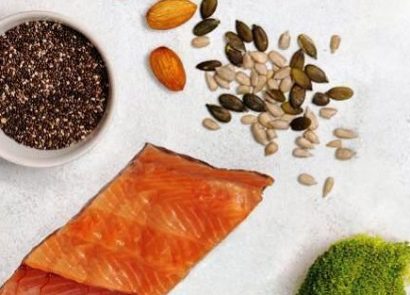 Seeds, nuts, salmon and broccoli