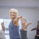 Middle aged woman doing yoga