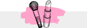 Make-up brush and lipstick