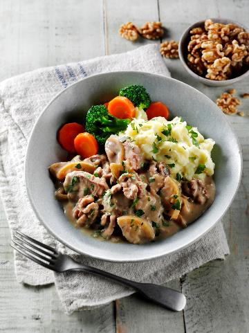 Pork, Apple & California Walnut Casserole