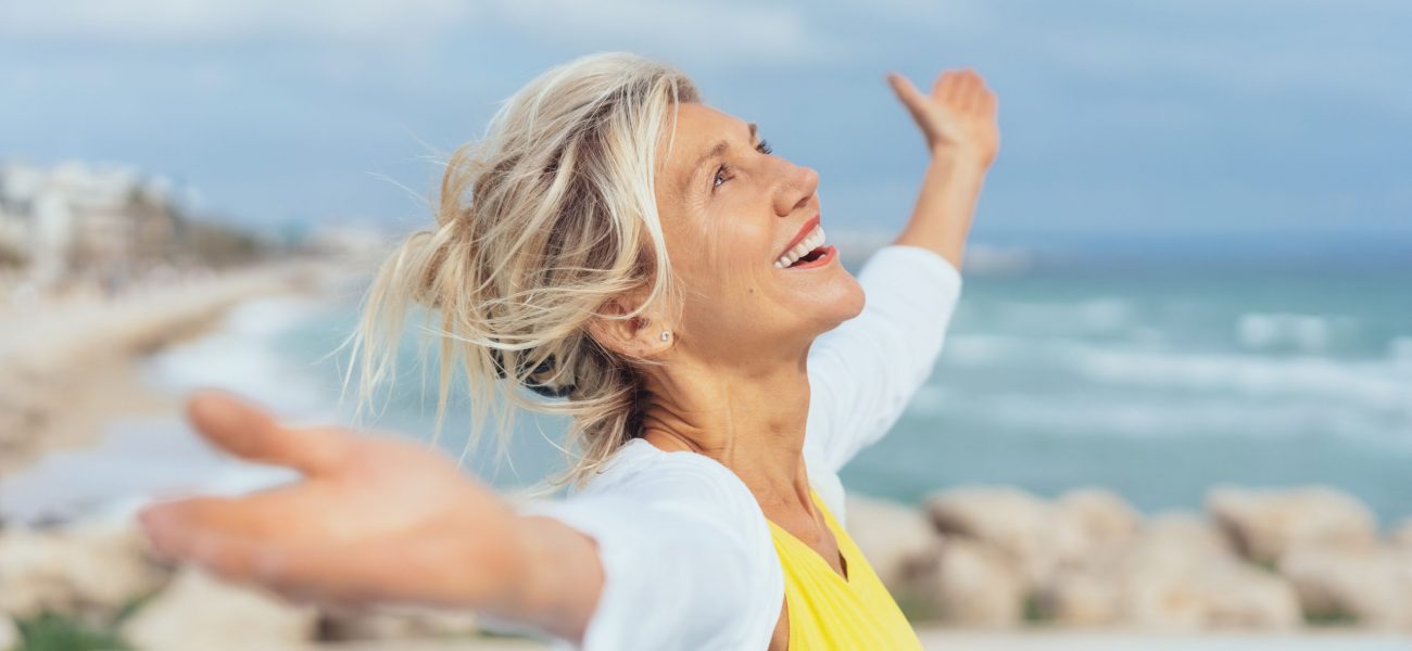 Woman enjoy the beach