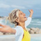 Woman enjoy the beach