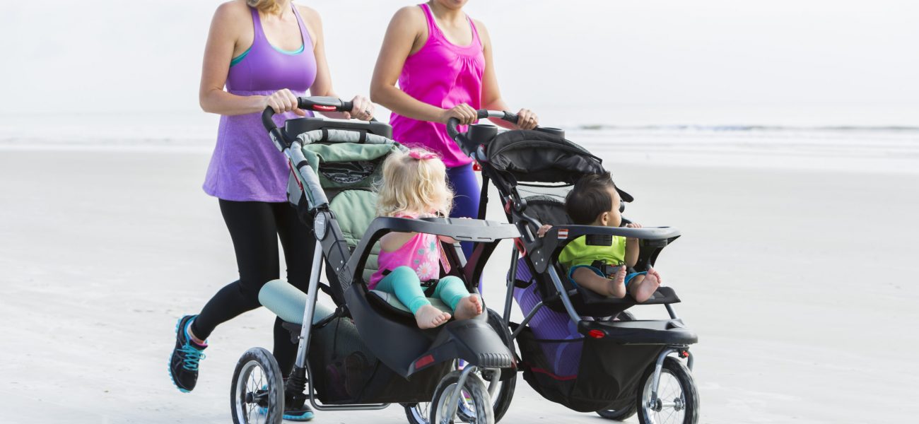 Mums running with babies in prams