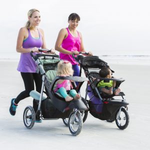 Mums running with babies in prams