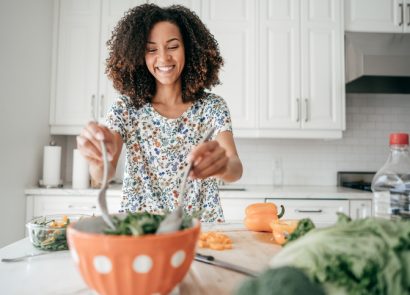 woman eating plant-based diet