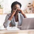 woman stressed from work