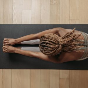 woman doing effective yoga workout