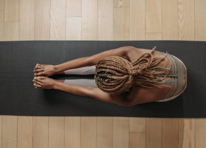 woman doing effective yoga workout