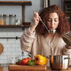 Woman enjoying a gluten-free diet