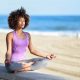 Woman relieving stress and anxiety