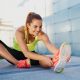 motivated woman stretching