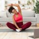 Woman doing home workouts