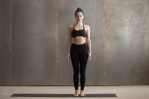 Woman standing yoga pose