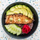 Salmon rice bowl