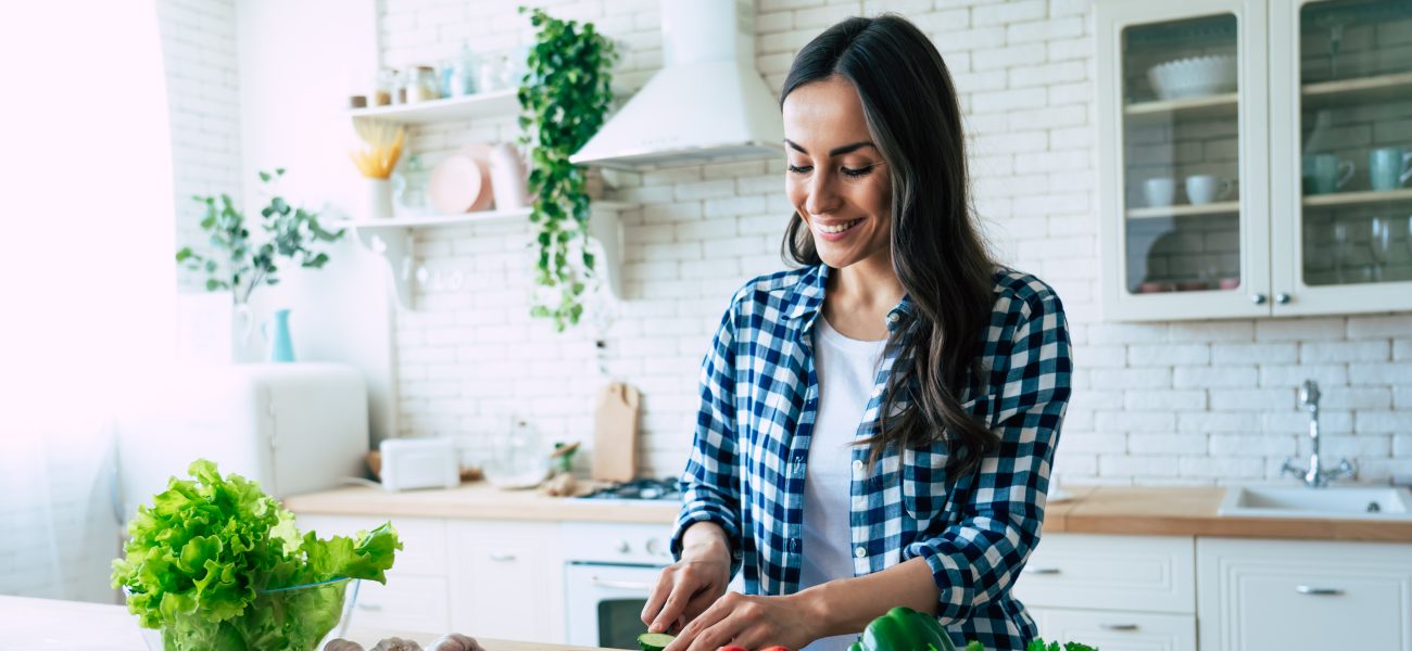 Woman cooking for the family