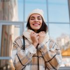 Woman trying to winter well and look after her health