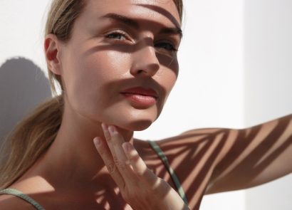 Woman with glowing skin