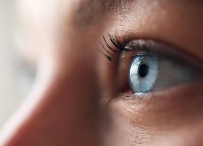 A close-up picture of a woman's eye