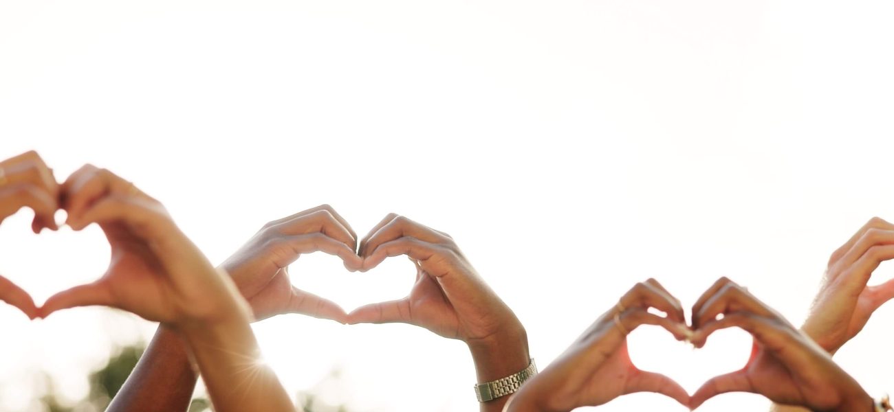 Hands forming hearts