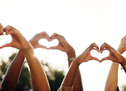 Hands forming hearts