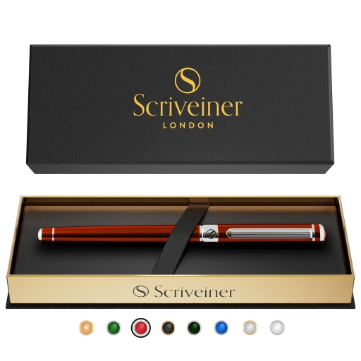 The Scriveiner Classic Crimson Red Rollerball Pen