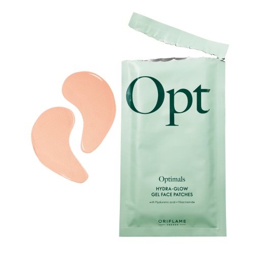 An opened packet of Oriflame's Optimals Hydra-Glow Gel Face Patches