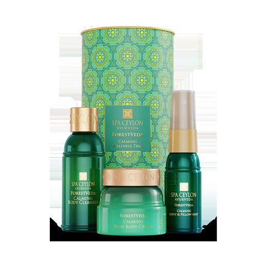 The ForestVeda Calming Wellness Trio from Spa Ceylon