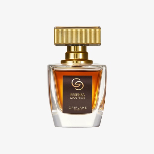 A bottle of Giordani Gold Essenza Man Elixir Parfum from Oriflame