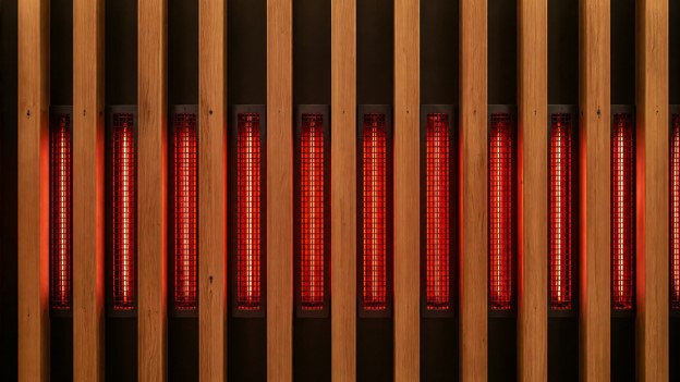 An infrared heater from an infrared sauna