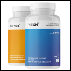 Containers of PHEN24 capsules