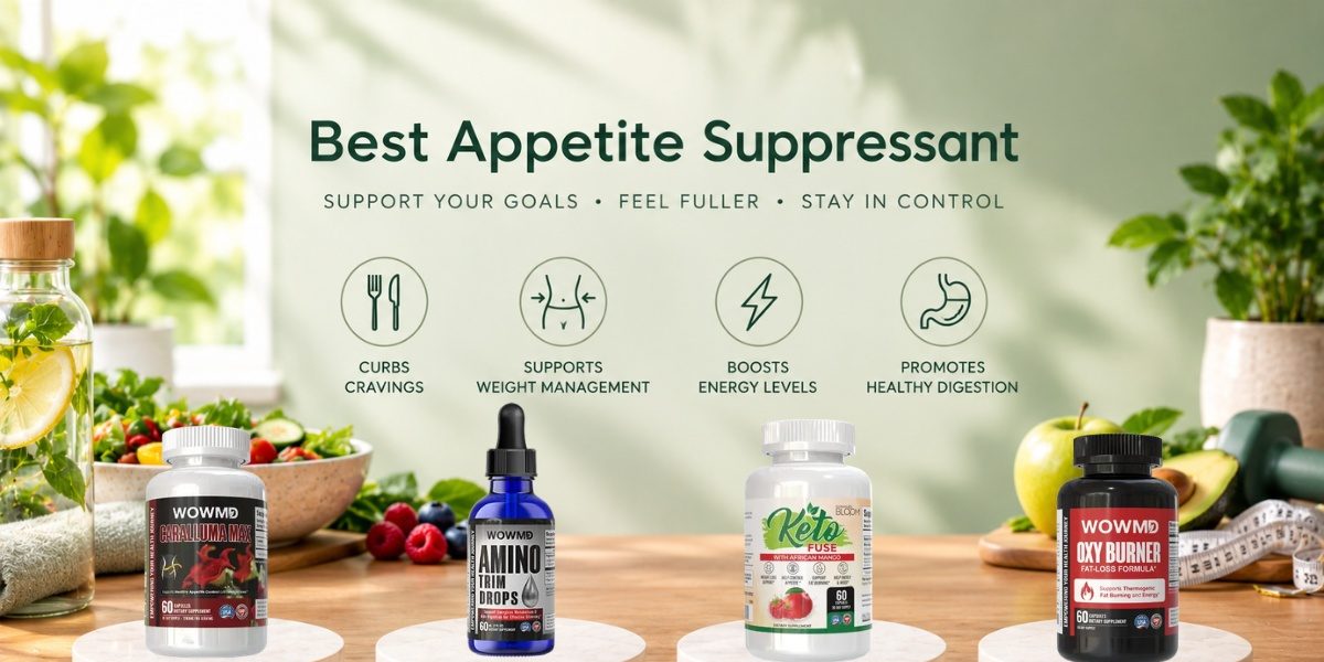 A selection of appetite suppressant products lined up on a wooden table