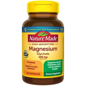 A jar of Nature Made Magnesium Glycinate