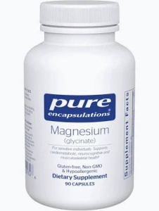 A jar of Pure Encapsulations Magnesium Glycinate