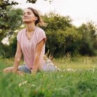 A young woman relaxing in a park