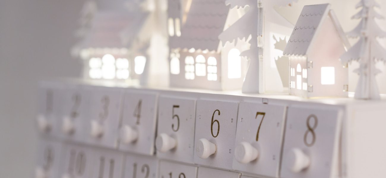 A white advent calendar