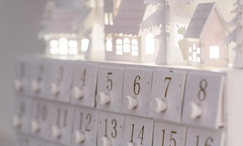 A white advent calendar